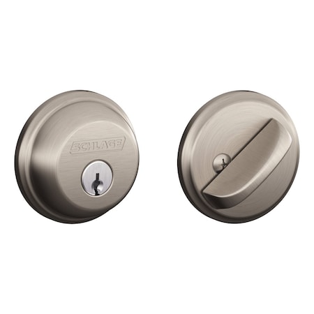 Schlage Residential Grade 1 Single Cylinder Deadbolt Lock, Conventional Cylinder, 5 Pins, Keyed Different, Dual Option L B60F 619 KD